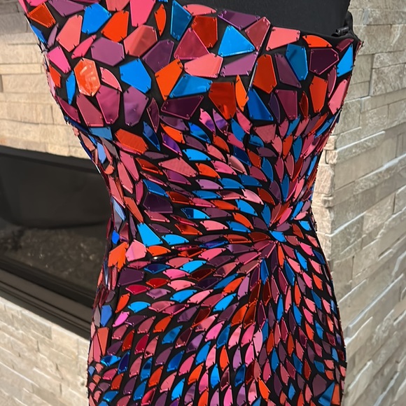 Sherri Hill Shoulder Mirror Dress Size 0 - Picture 2 of 7